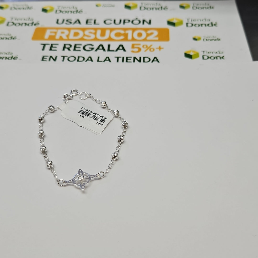 PULSERA TEJIDO ESPECIAL PLATA .925 18 CM 2.9 GR (NUEVO)