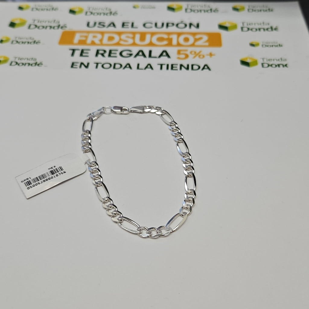 PULSERA TEJIDO 3X1 PLATA .925 18 CM 5.8 GR (NUEVO)