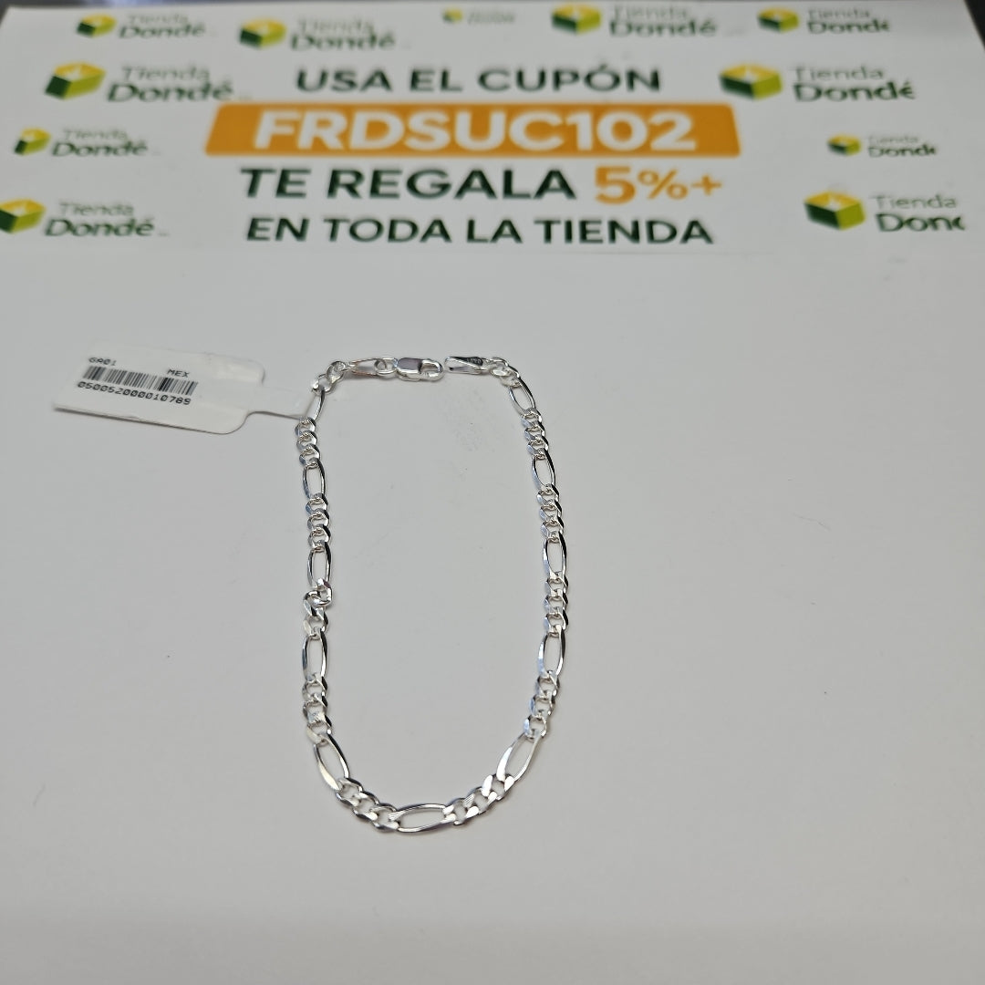 PULSERA TEJIDO 3X1 PLATA .925 18 CM 2.8 GR (NUEVO)