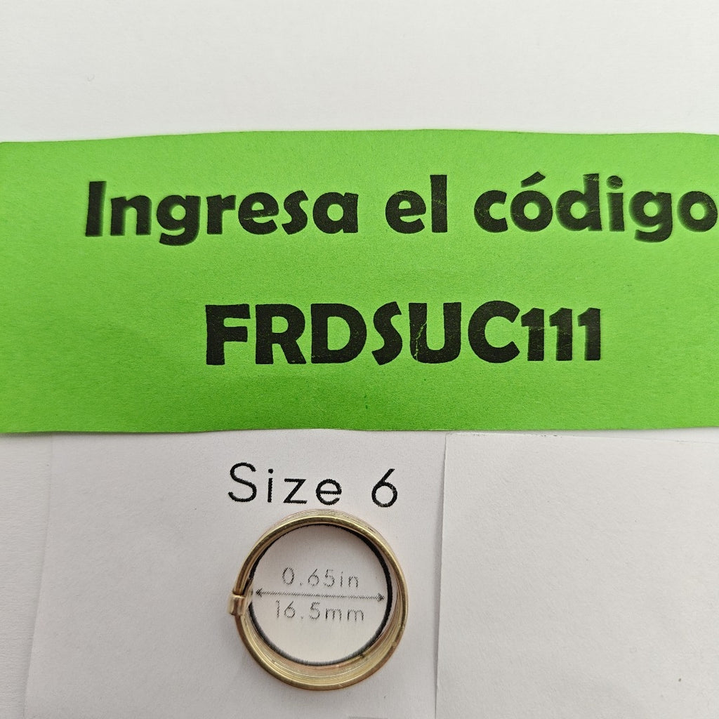 ANILLITO, SEMANARIO DE ARGOLLAS ORO, ORO COMBINADO 10 K 2 GRMS (SEMINUEVO)