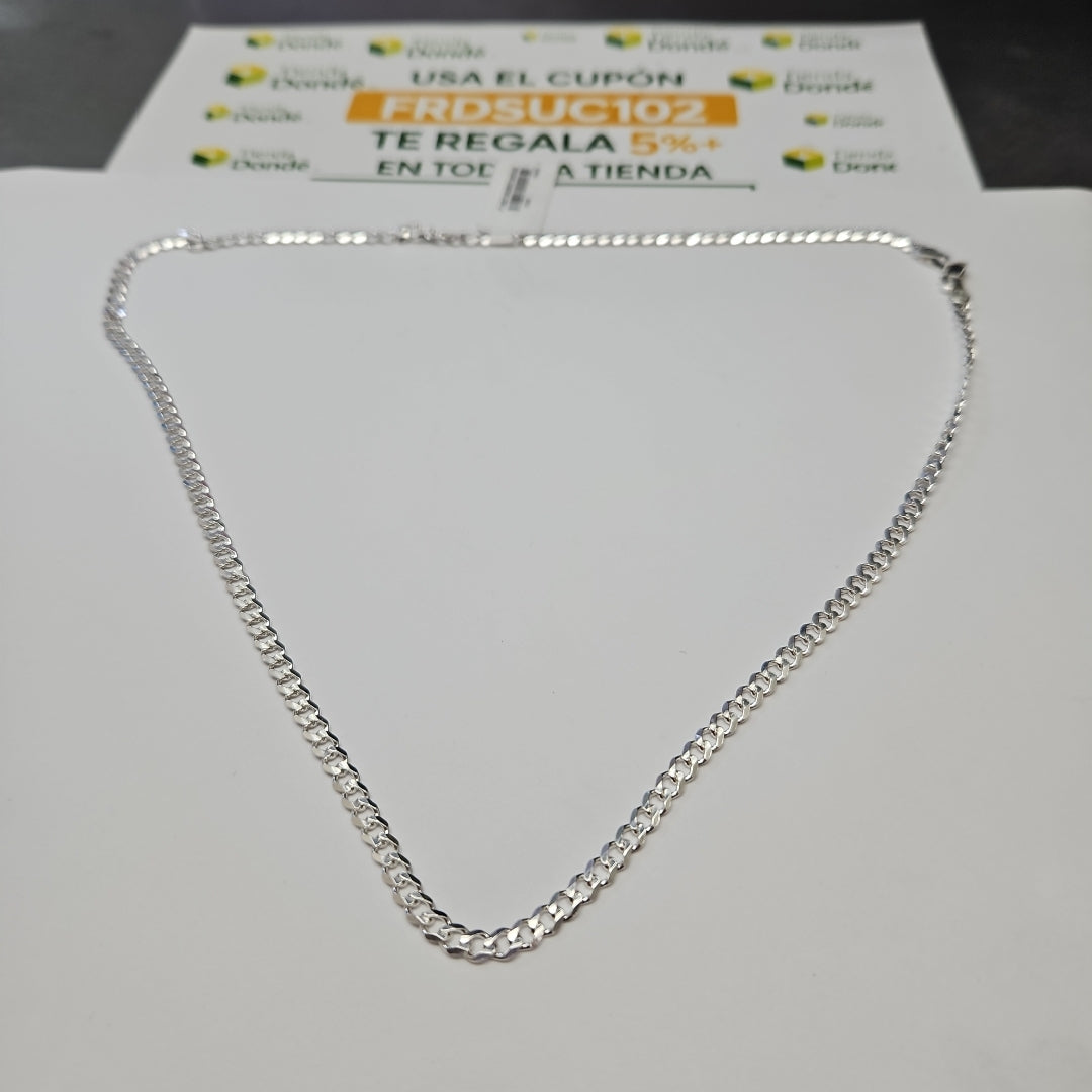 CADENA TEJIDO BARBADO PLATA .925 55 CM 11.9 GR (NUEVO)