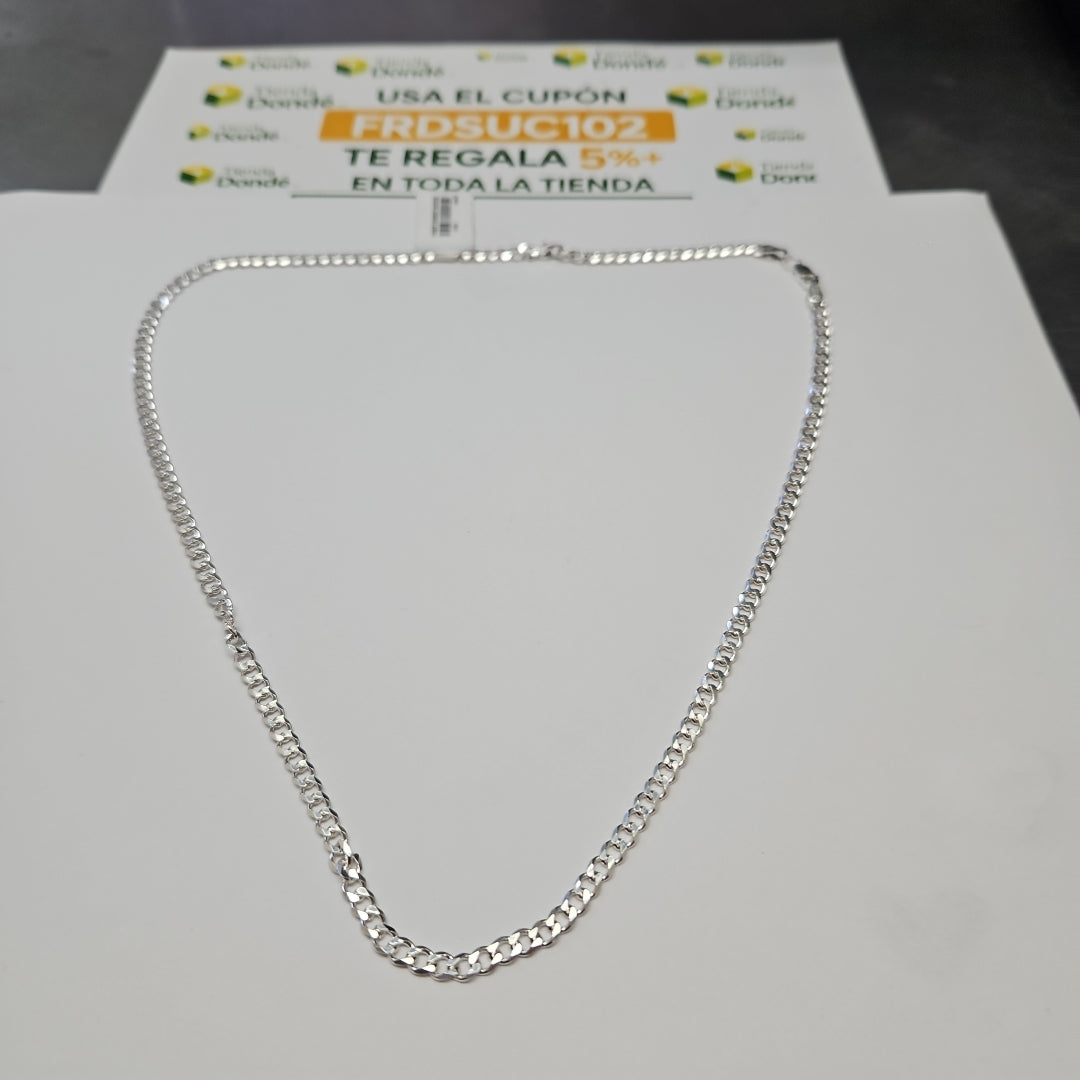 CADENA TEJIDO BARBADO PLATA .925 55 CM 12.9 GR (NUEVO)