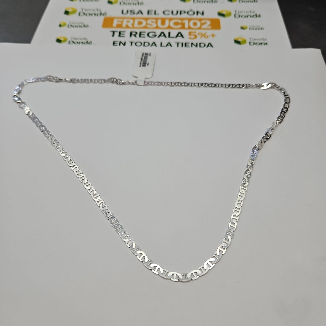 CADENA TEJIDO GUCHI PLATA .925 55 CM 12.7 GR (NUEVO)