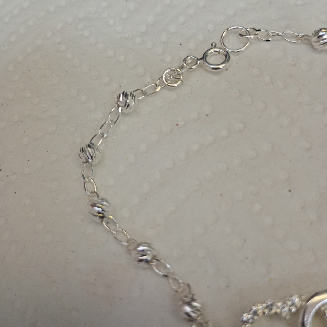 PULSERA TEJIDO TEJIDO ESPECIAL PLATA .925 18 CM 4.1 GR (NUEVO)