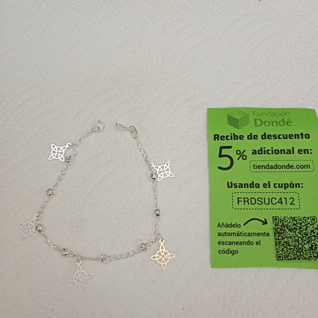 PULSERA TEJIDO ESPECIAL PLATA .925 18 CM 3.2 GR (NUEVO)
