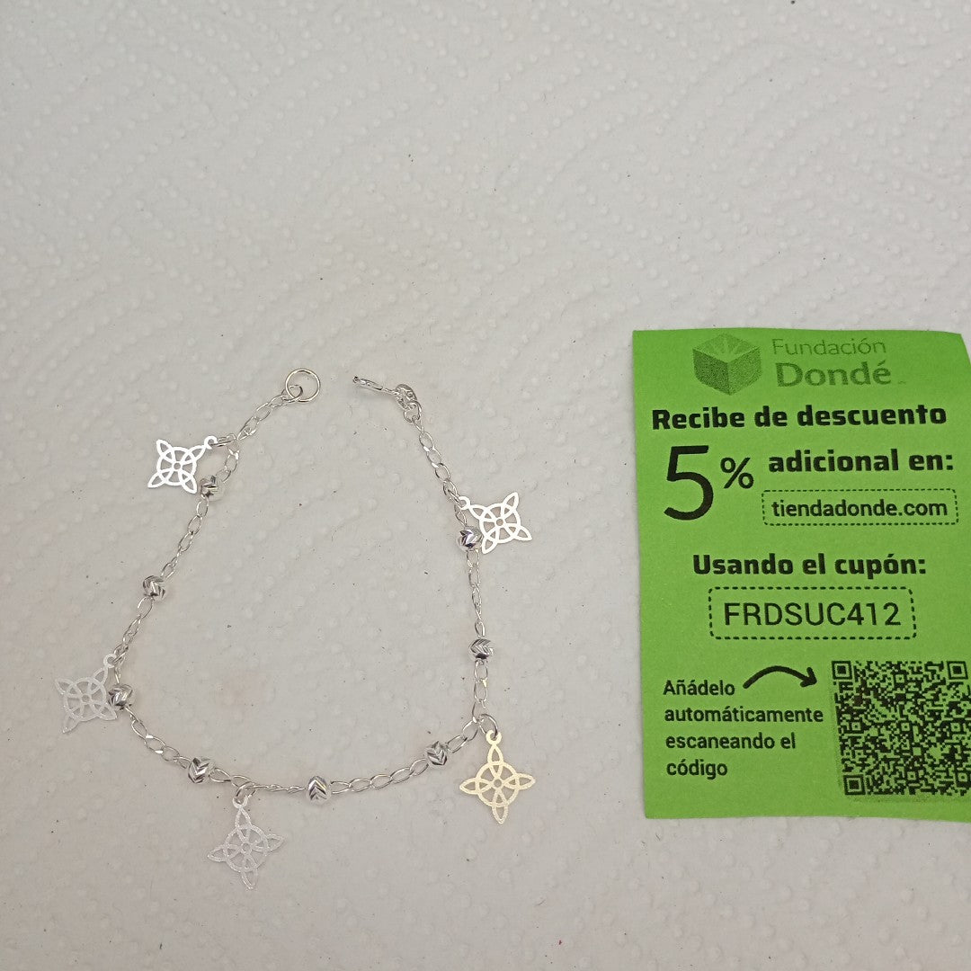 PULSERA TEJIDO ESPECIAL PLATA .925 18 CM 3.2 GR (NUEVO)