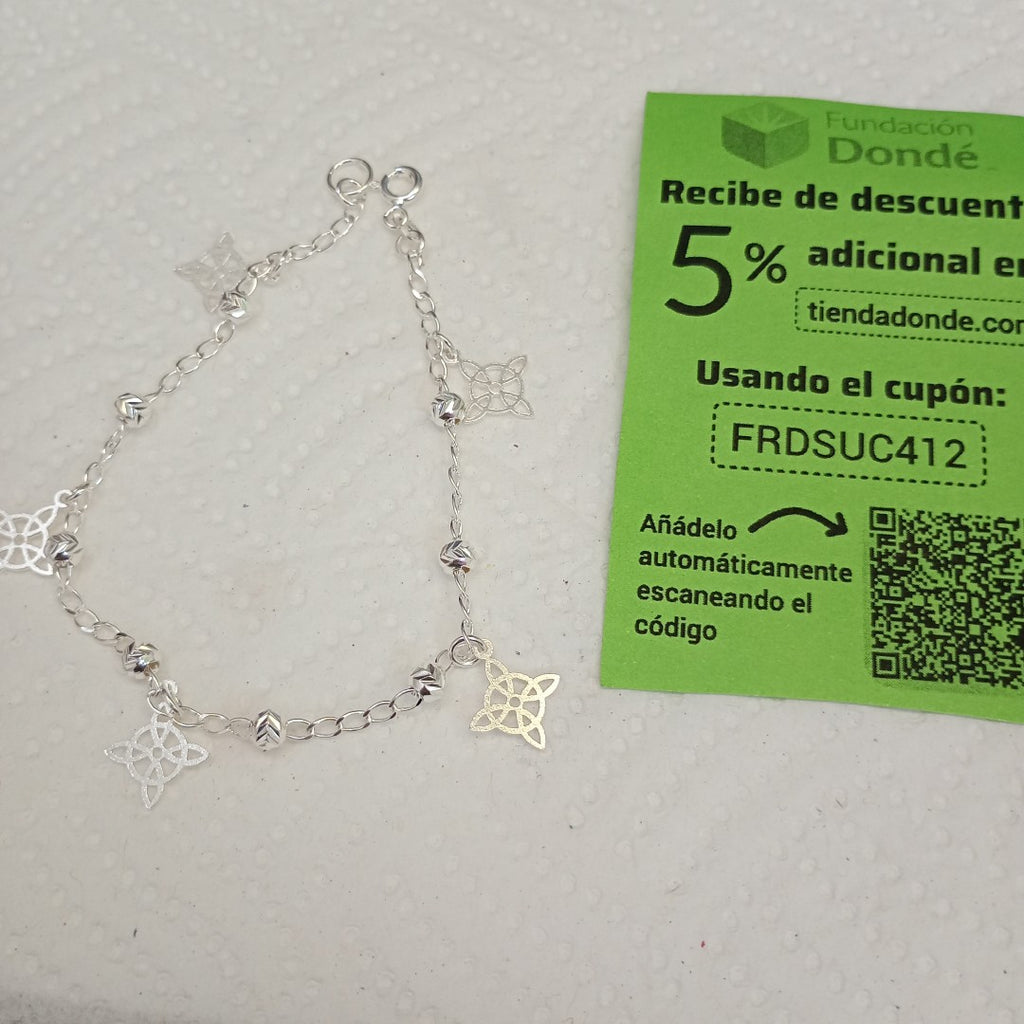 PULSERA TEJIDO ESPECIAL PLATA .925 18 CM 3.2 GR (NUEVO)