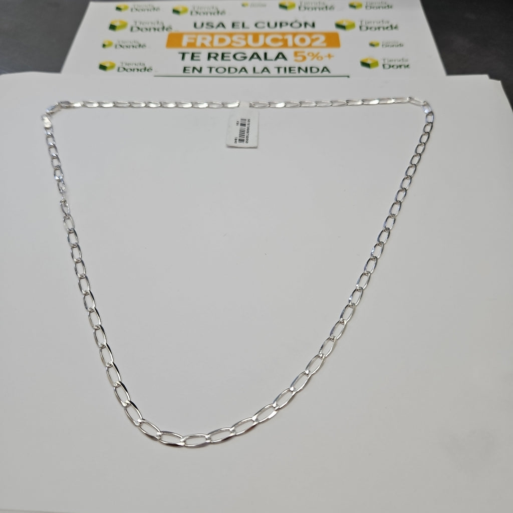 CADENA TEJIDO ESLABONES PLATA .925 60 CM 10.5 GR (NUEVO)