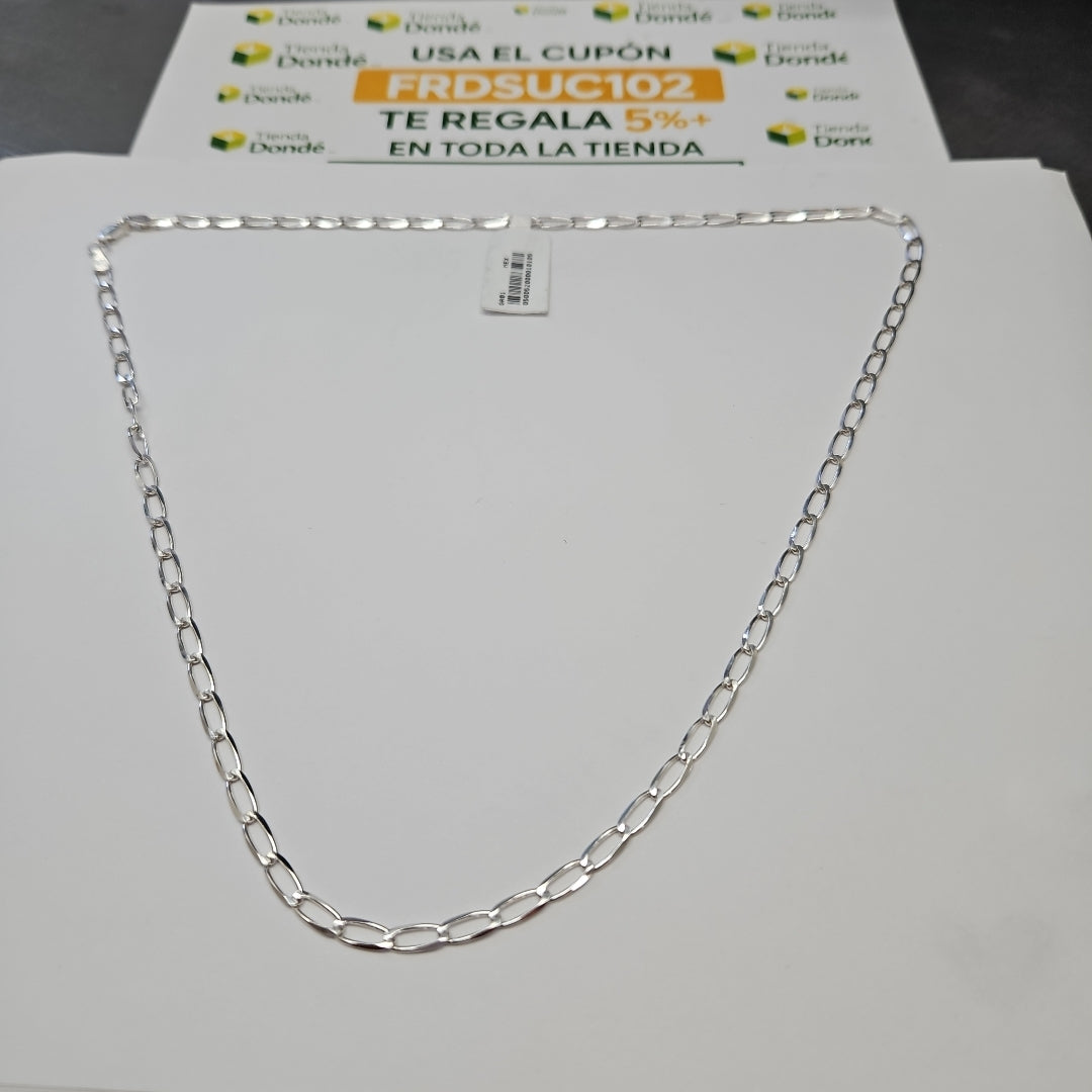 CADENA TEJIDO ESLABONES PLATA .925 60 CM 10.5 GR (NUEVO)