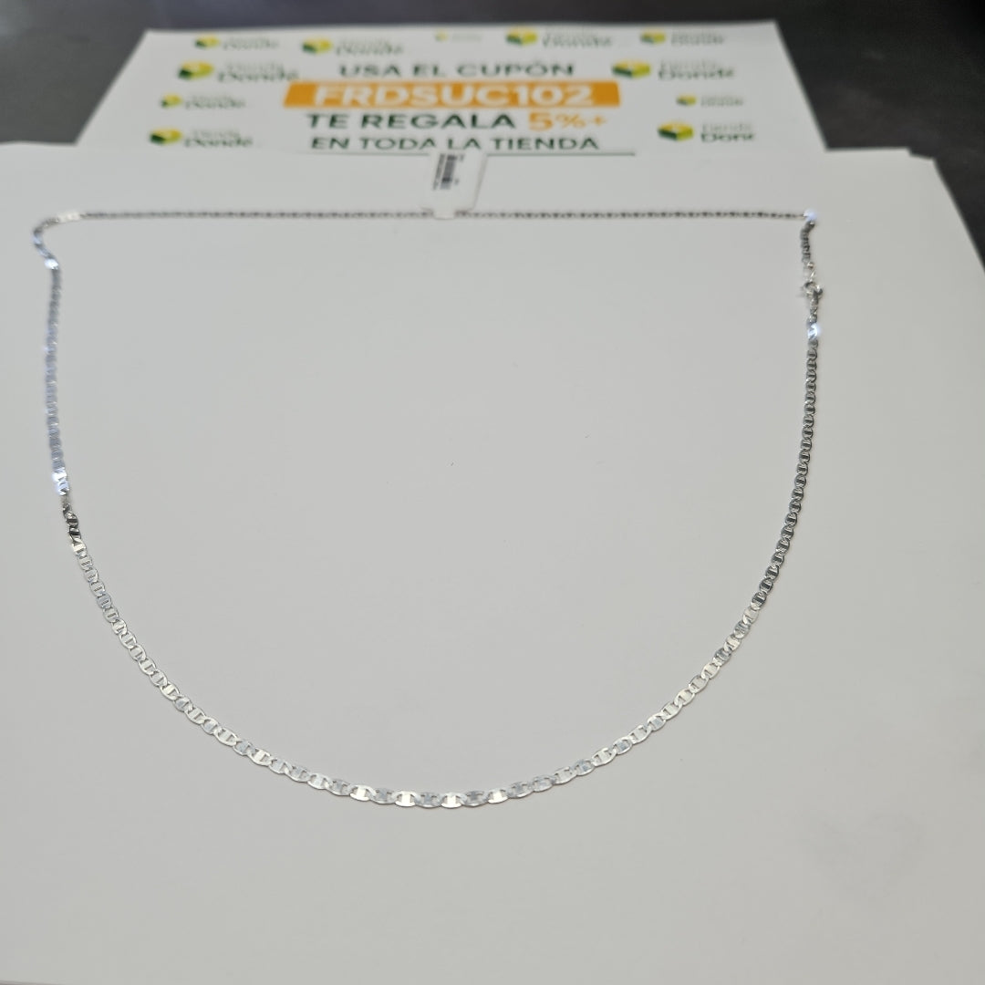 CADENA TEJIDO ESPEJO PLATA .925 60 CM 4.3 GR (NUEVO)