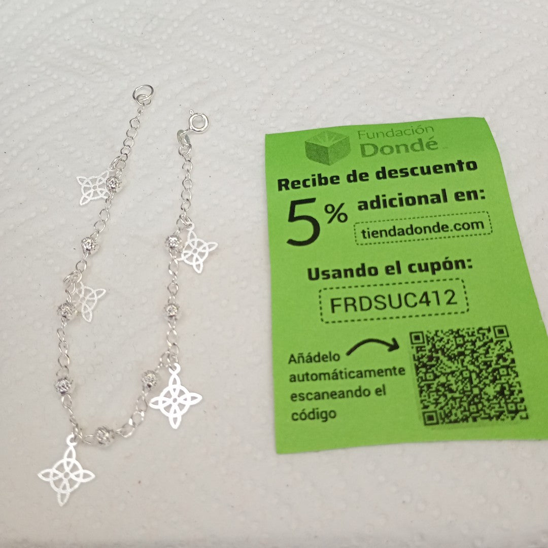 PULSERA TEJIDO ESPECIAL PLATA .925 18 CM 3.2 GR (NUEVO)