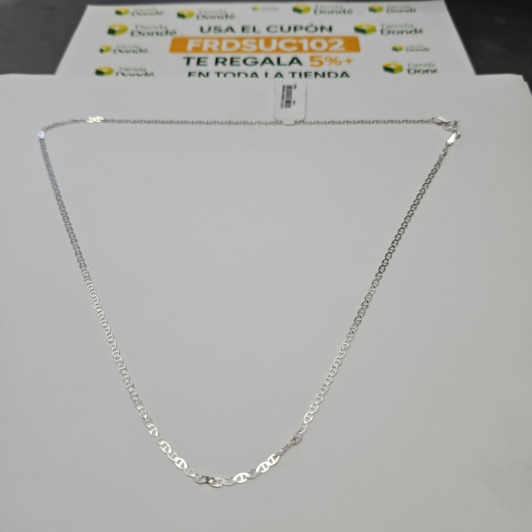 CADENA TEJIDO GUCHI PLATA .925 55 CM 3.4 GR (NUEVO)