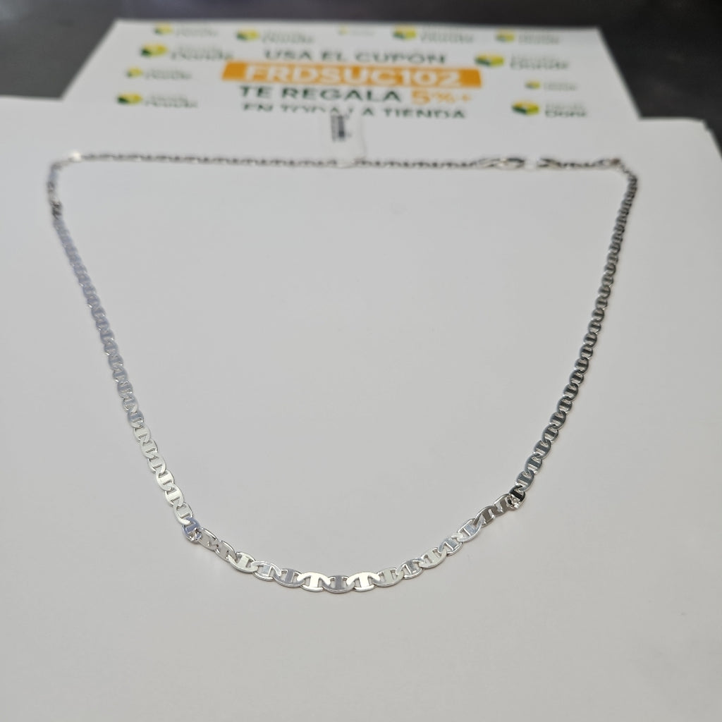 CADENA TEJIDO GUCHI PLATA .925 55 CM 9.1 GR (NUEVO)