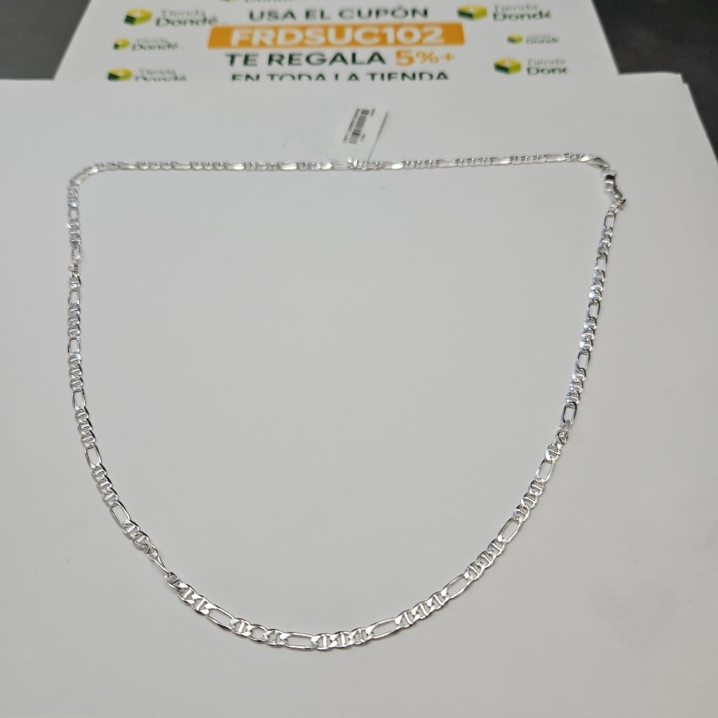CADENA TEJIDO MARINERO PLATA .925 55 CM 7.8 GR (NUEVO)