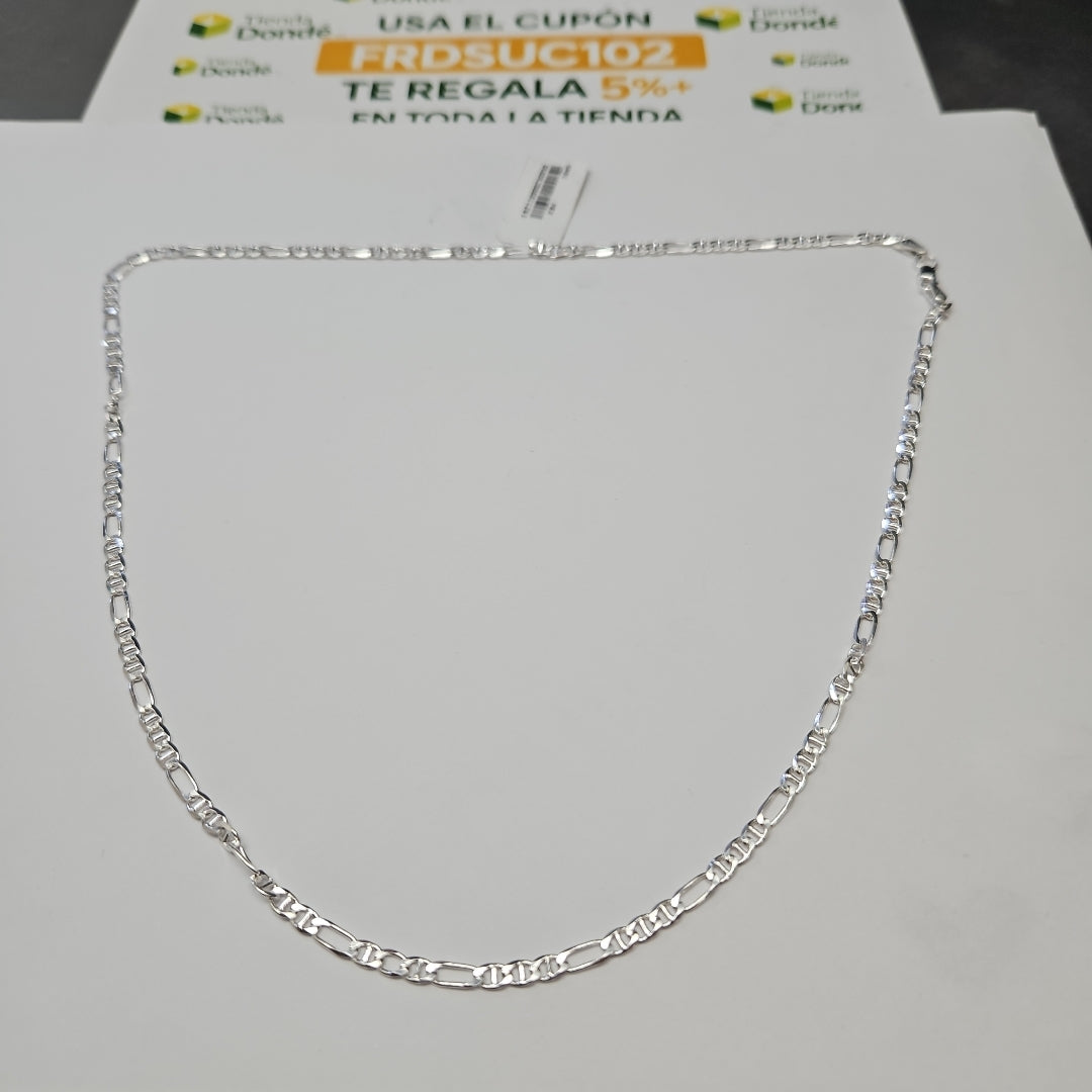 CADENA TEJIDO MARINERO PLATA .925 55 CM 7.8 GR (NUEVO)