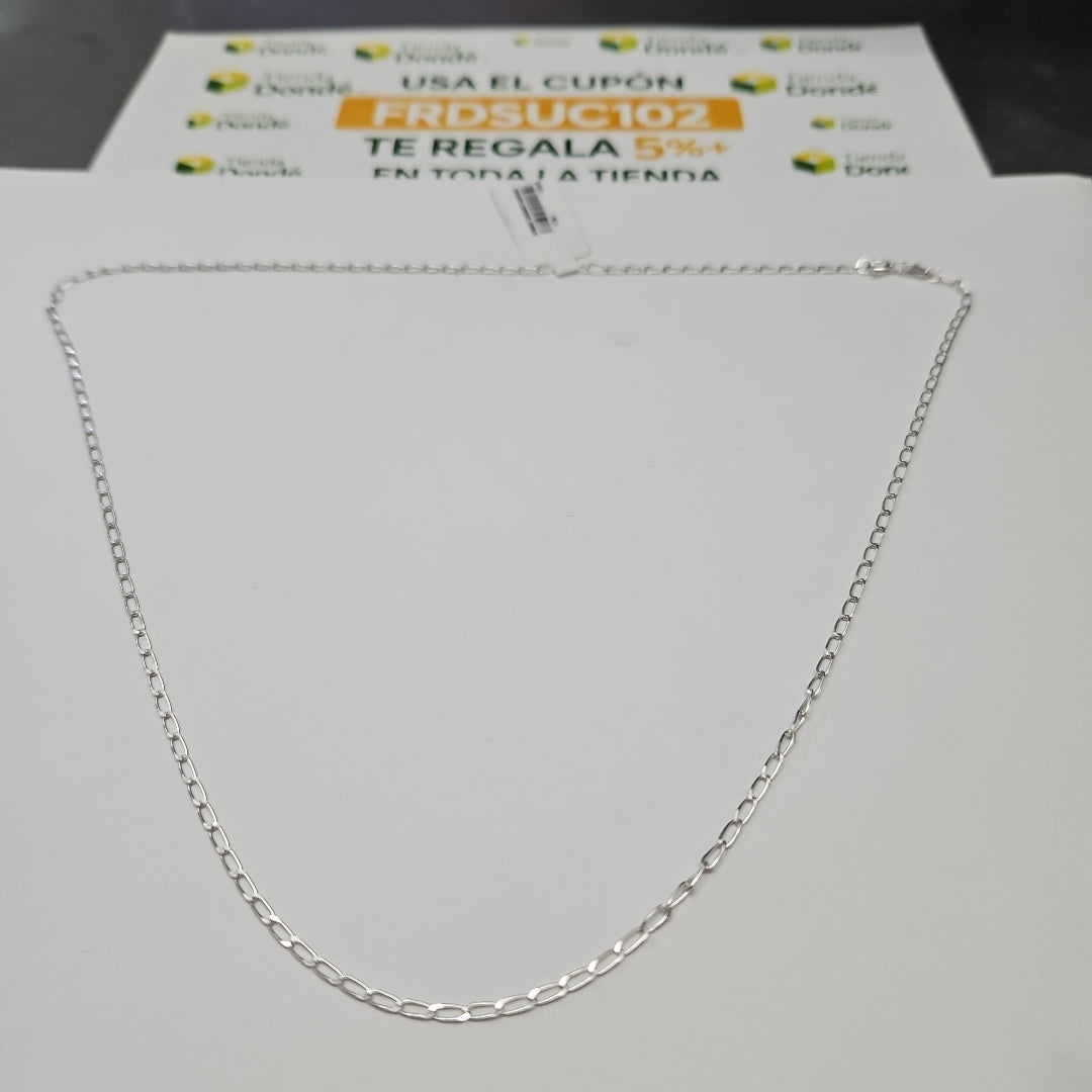 CADENA TEJIDO ESLABONES PLATA .925 55 CM 2.9 GR (NUEVO)
