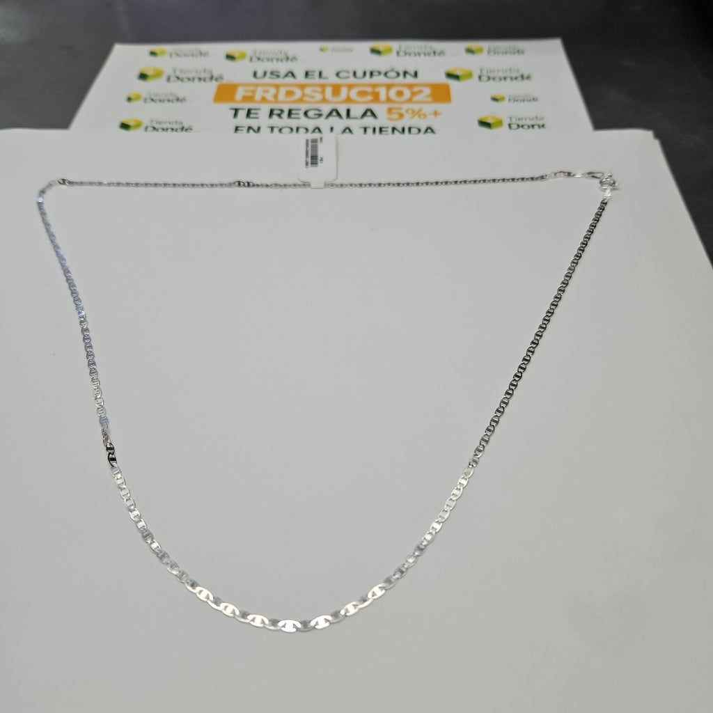CADENA TEJIDO ESPEJO PLATA .925 60 CM 4.2 GR (NUEVO)