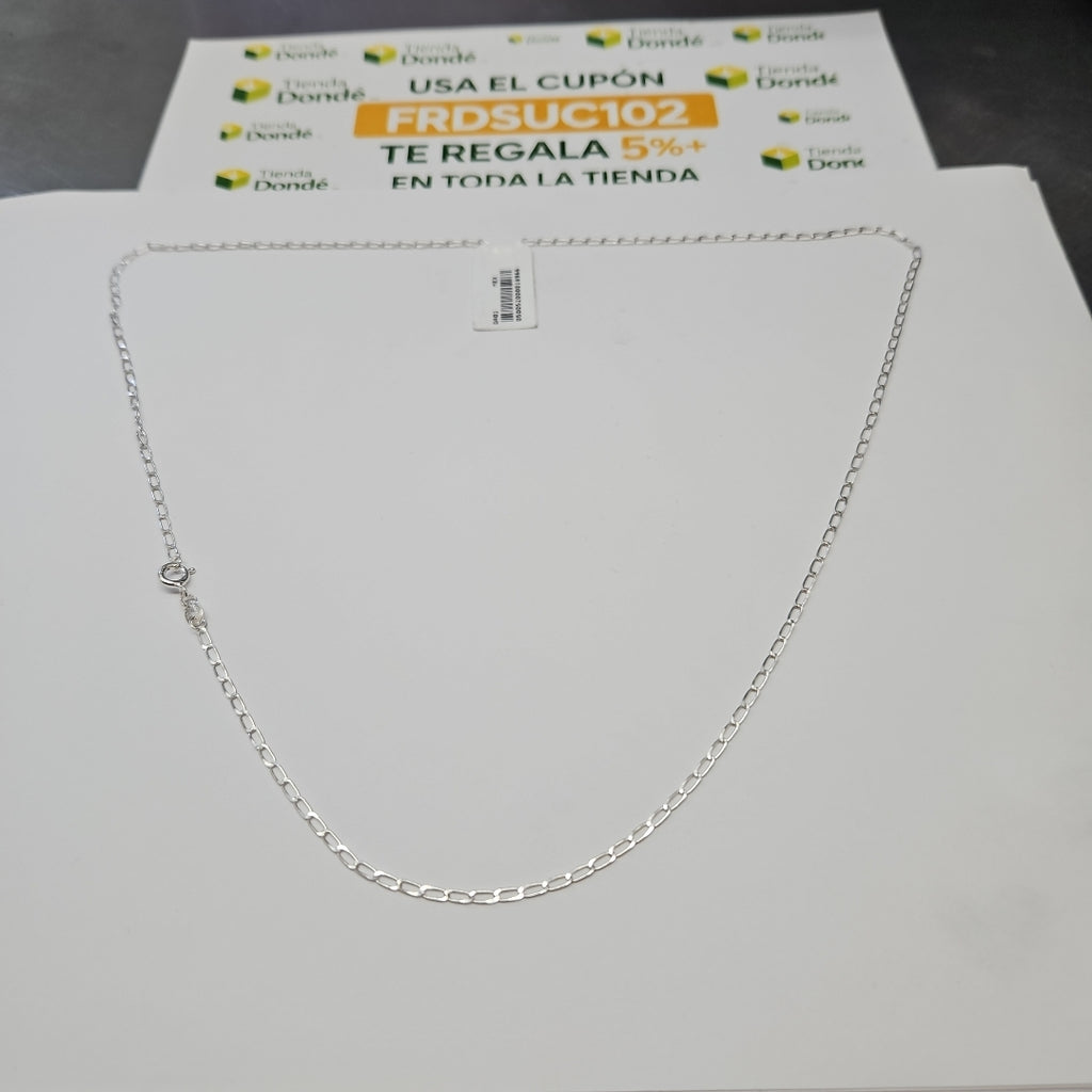 CADENA TEJIDO ESLABONES PLATA .925 60 CM 3.2 GR (NUEVO)