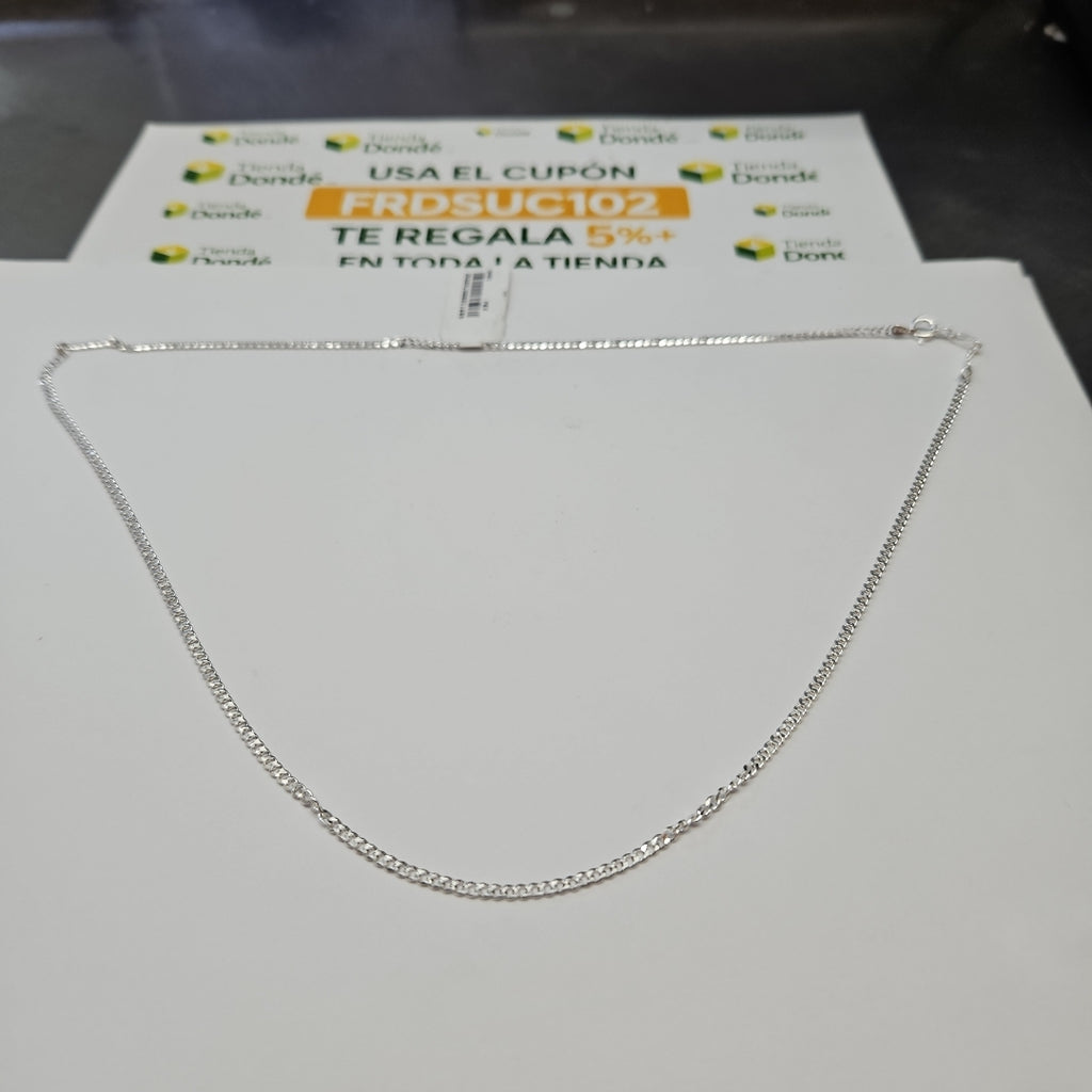 CADENA TEJIDO BARBADO PLATA .925 55 CM 5.3 GR (NUEVO)