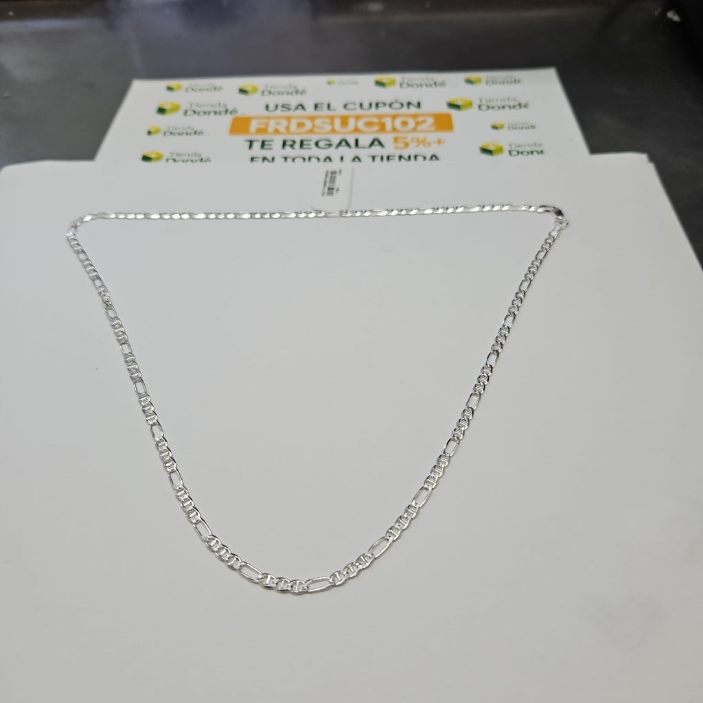 CADENA TEJIDO MARINERO PLATA .925 55 CM 8 GR (NUEVO)