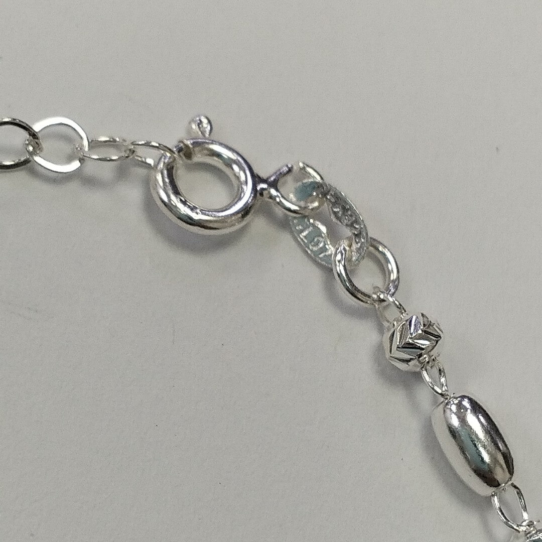 PULSERA TEJIDO INFINITO PLATA .925 18 CM 2.4 GR (NUEVO)