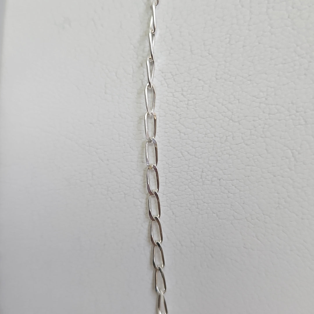 CADENA TEJIDO ESLABONES PLATA .925 60 CM 3.1 GR (NUEVO)