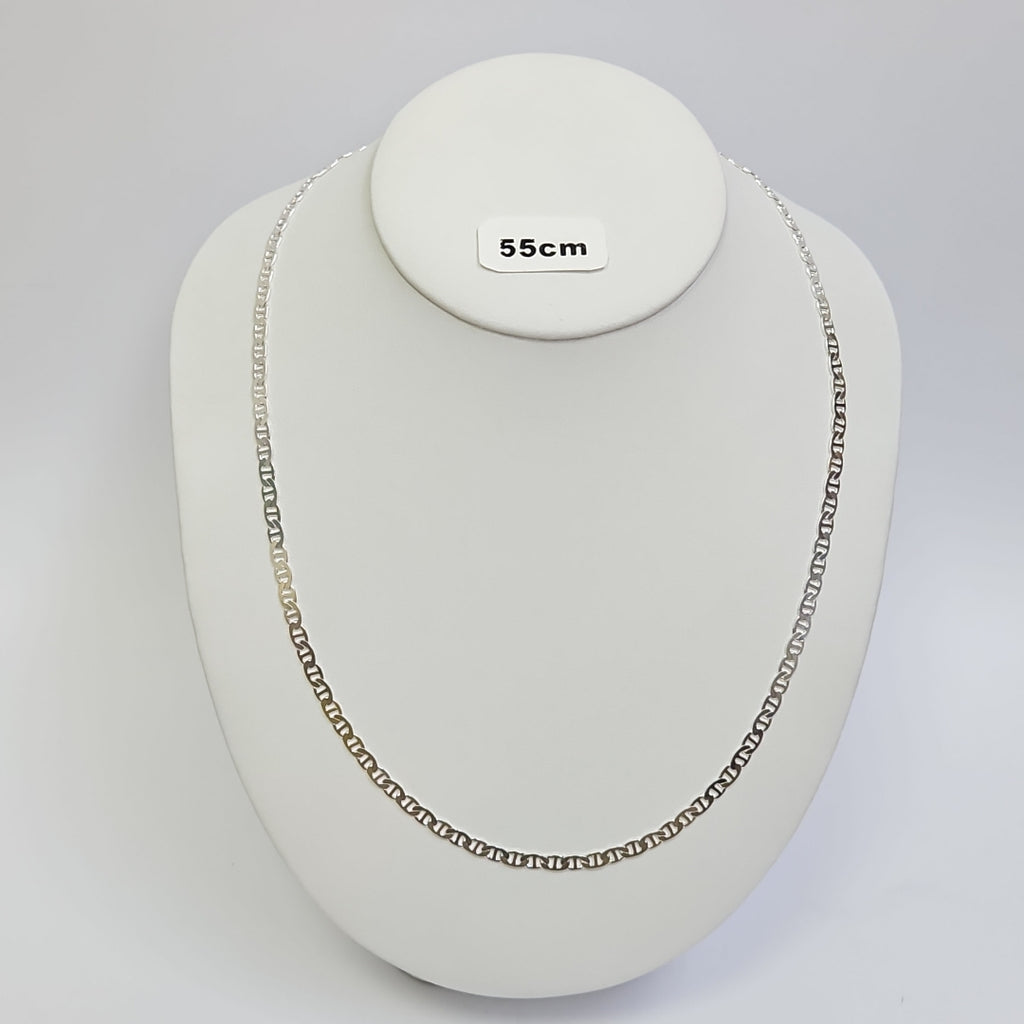 CADENA TEJIDO GUCHI PLATA .925 55 CM 12.8 GR (NUEVO)