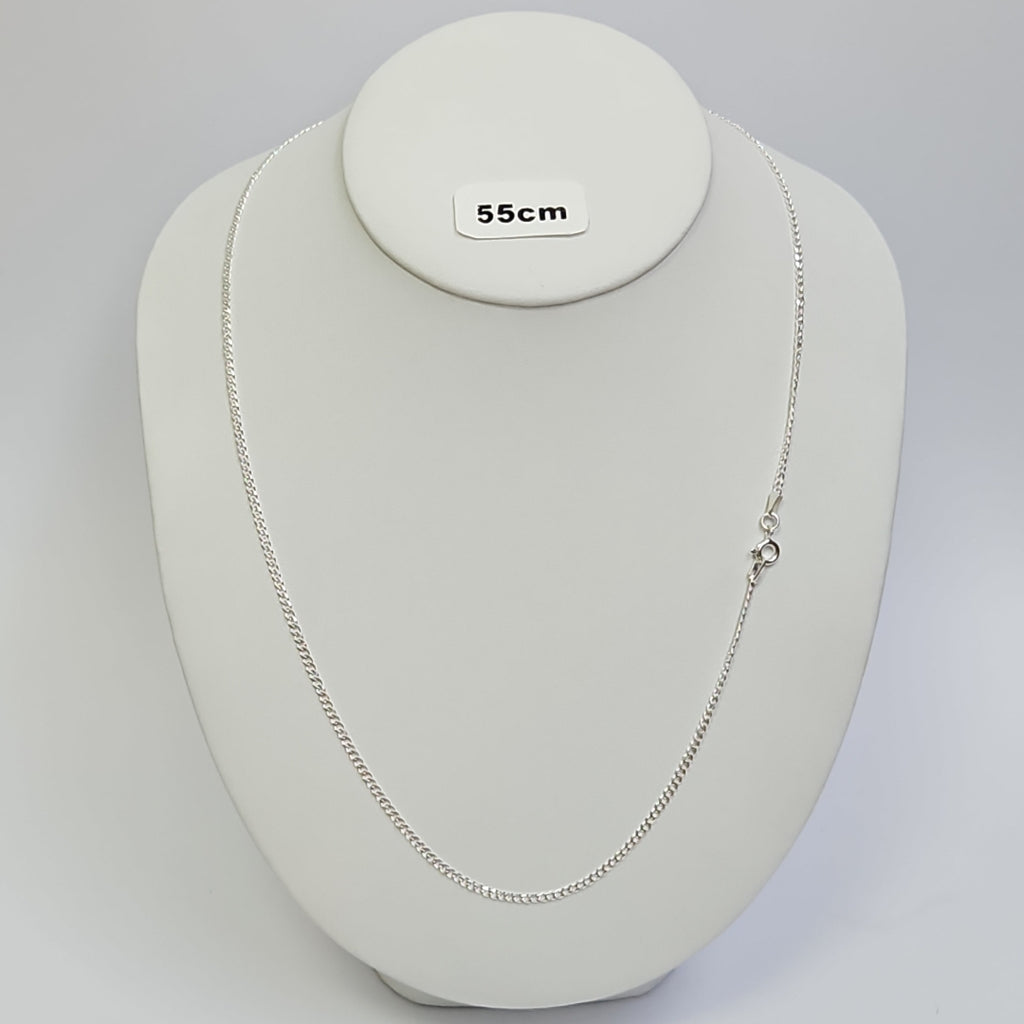 CADENA TEJIDO BARBADO PLATA .925 55 CM 5.3 GR (NUEVO)
