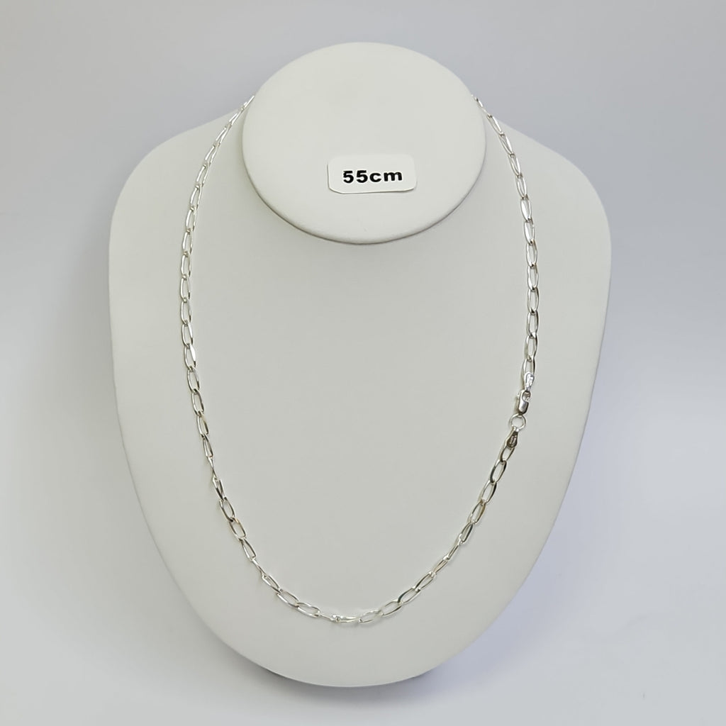 CADENA TEJIDO ESLABONES PLATA .925 55 CM 9.8 GR (NUEVO)