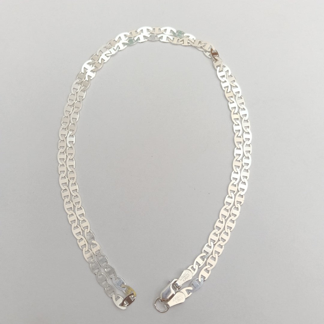 CADENA TEJIDO GUCHI PLATA .925 55 CM 8.3 GR (NUEVO)