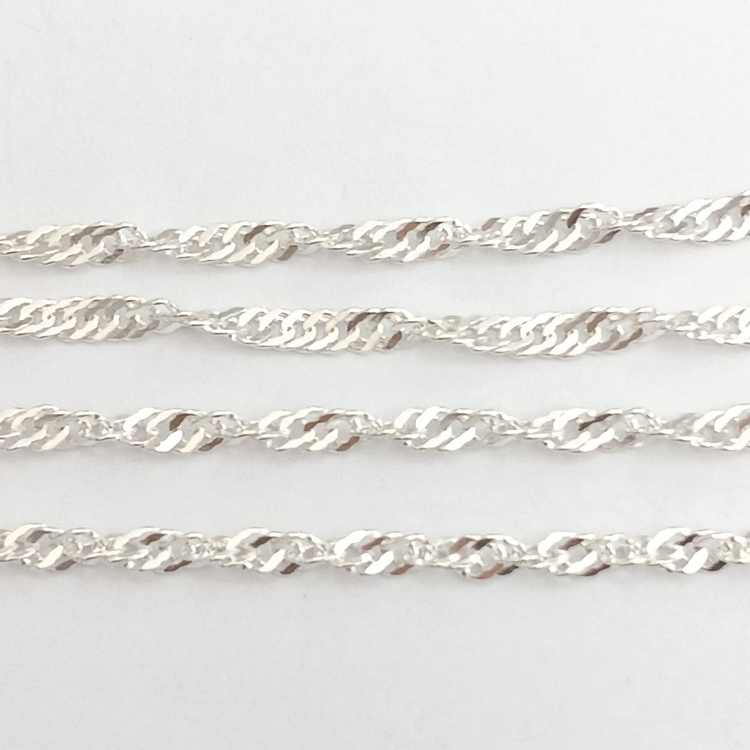 CADENA TEJIDO MEDIO TORZAL PLATA .925 55 CM 6.4 GR (NUEVO)
