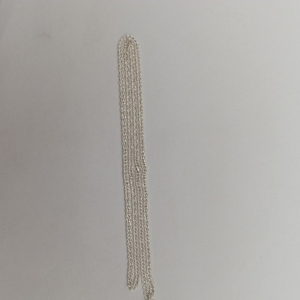 CADENA TEJIDO ESLABONES PLATA .925 55 CM 4.1 GR (NUEVO)