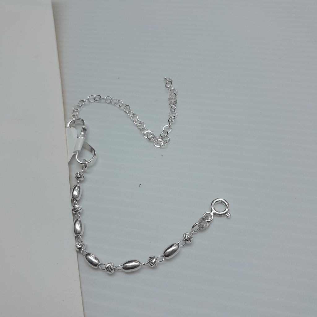 PULSERA TEJIDO INFINITO PLATA .925 18 CM 2.4 GR (NUEVO)
