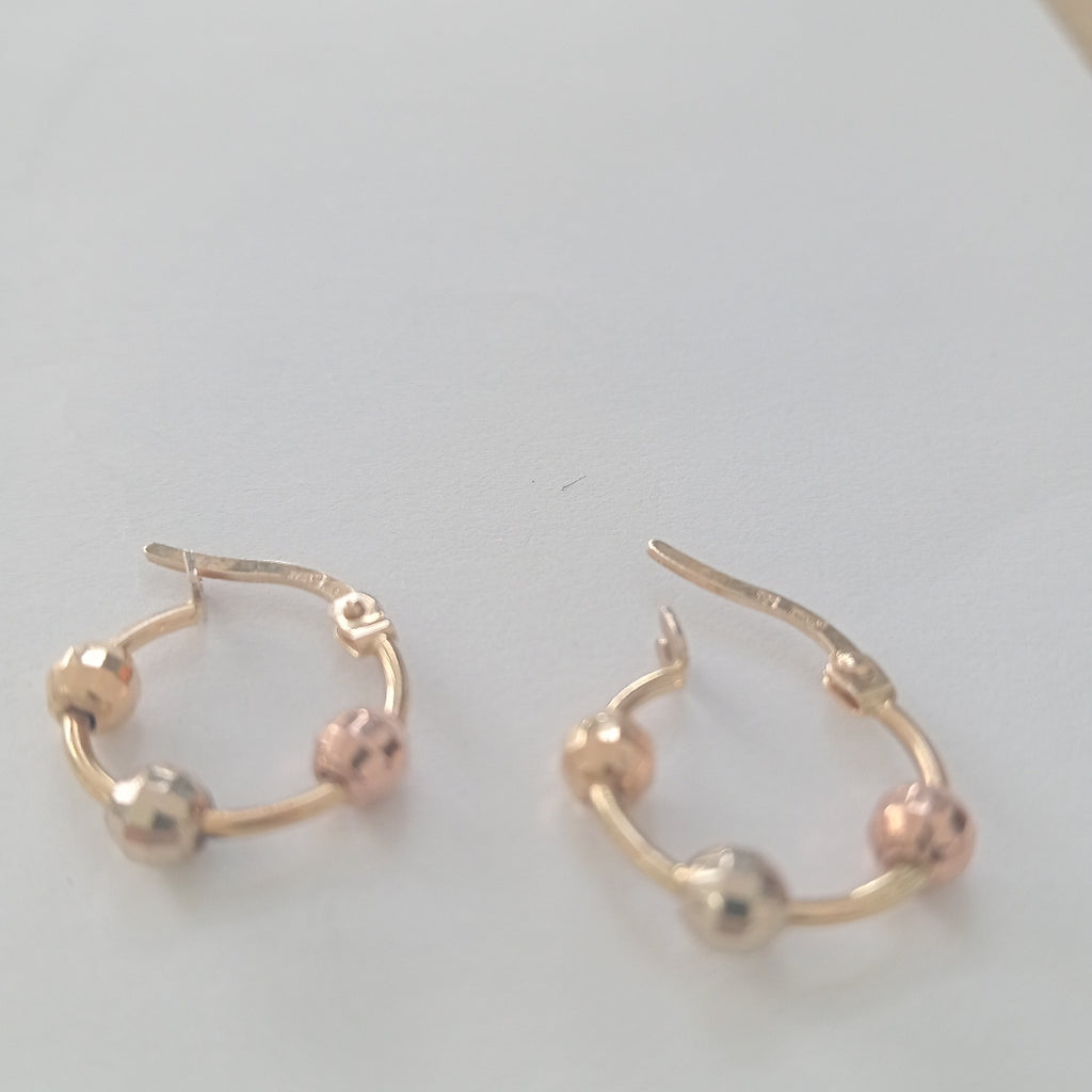 ARRACADAS PAR ORO 14 K 1.9 GRMS (SEMINUEVO)