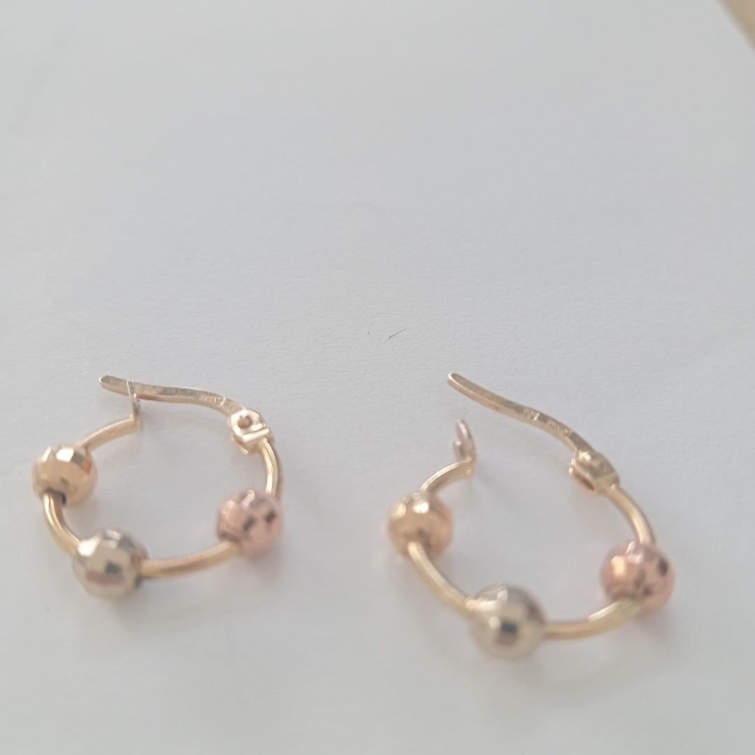 ARRACADAS PAR ORO 14 K 1.9 GRMS (SEMINUEVO)