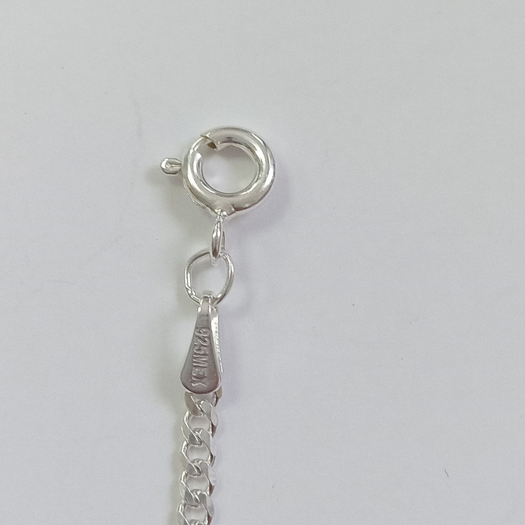 PULSERA TEJIDO BARBADA PLATA .925 18 CM 2.2 GR (NUEVO)