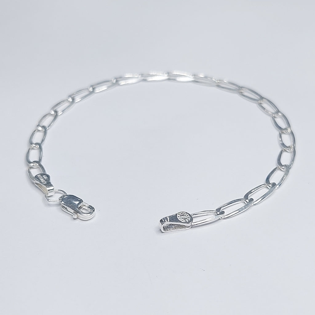 PULSERA TEJIDO ESLABONES PLATA .925 18 CM 3.7 GR (NUEVO)