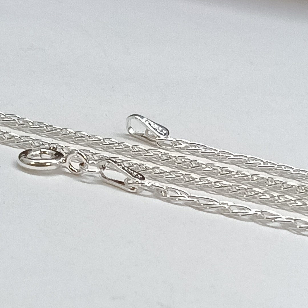 CADENA TEJIDO ESLABONES PLATA .925 55 CM 3.9 GR (NUEVO)