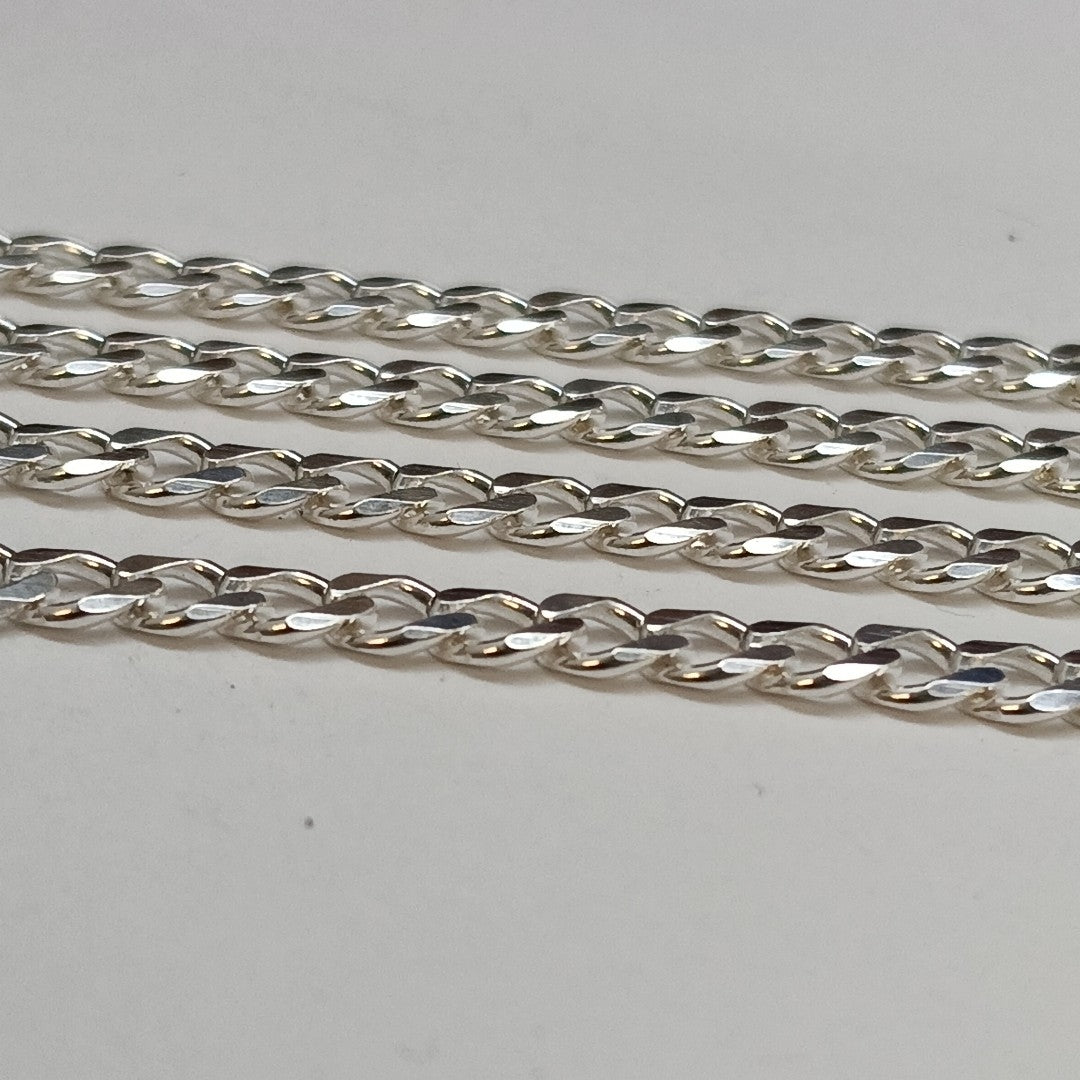 CADENA TEJIDO BARBADO PLATA .925 60 CM 13.6 GR (NUEVO)