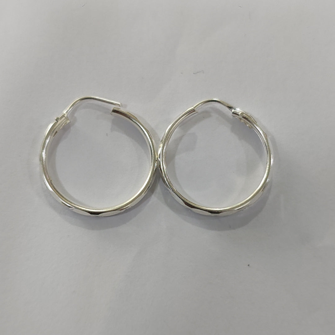 PAR ARRACADAS FACETADA PLATA .925 2.1 GR (NUEVO)