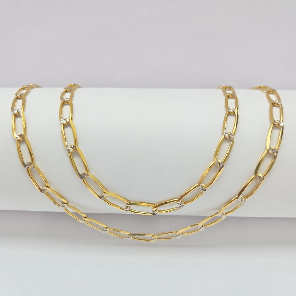 CADENA TEJIDO ESLABONES 11.2G 55 CM 14K (NUEVO)