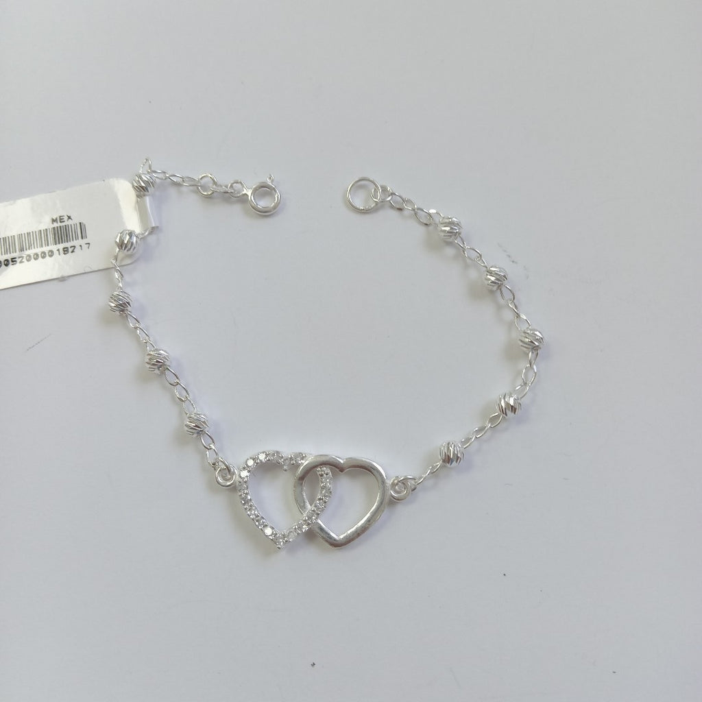 PULSERA TEJIDO TEJIDO ESPECIAL PLATA .925 18 CM 3.9 GR (NUEVO)