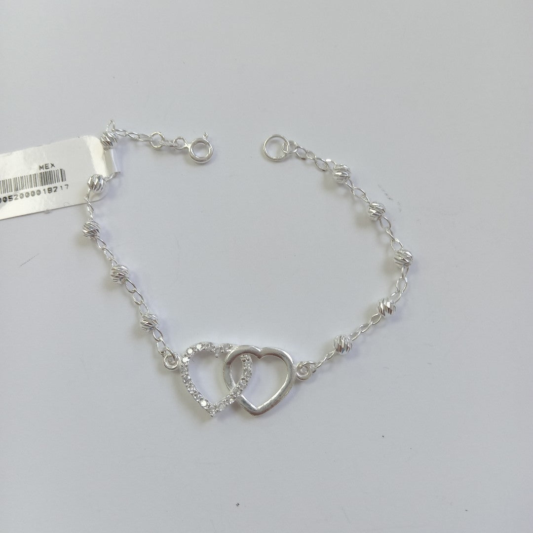 PULSERA TEJIDO TEJIDO ESPECIAL PLATA .925 18 CM 3.9 GR (NUEVO)