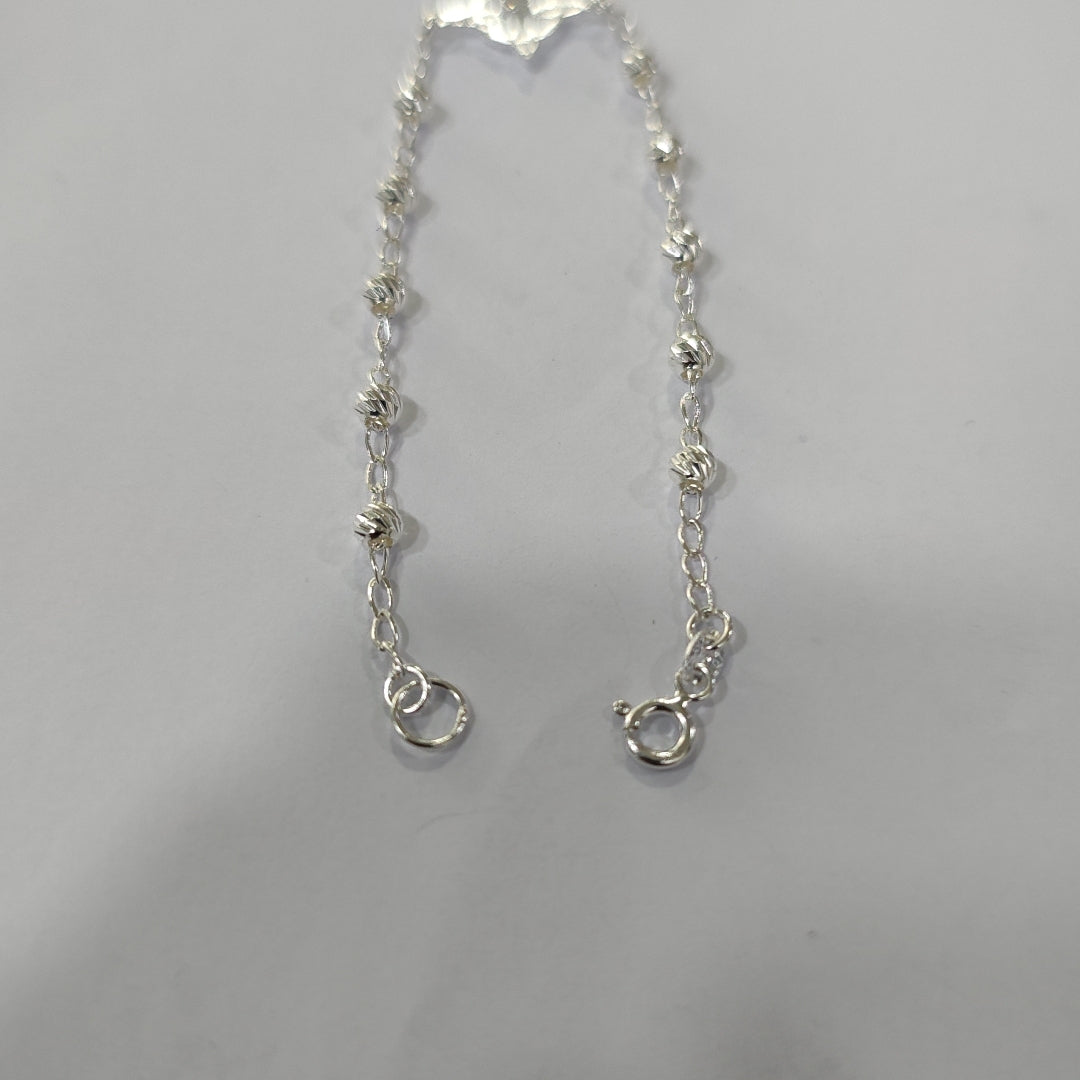 PULSERA TEJIDO ESPECIAL PLATA .925 18 CM 2.8 GR (NUEVO)