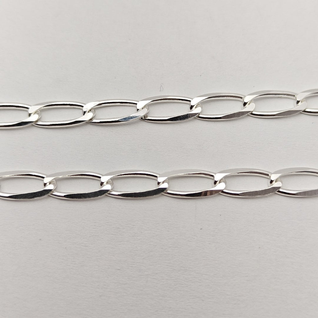 CADENA TEJIDO ESLABONES PLATA .925 60 CM 10.7 GR (NUEVO)