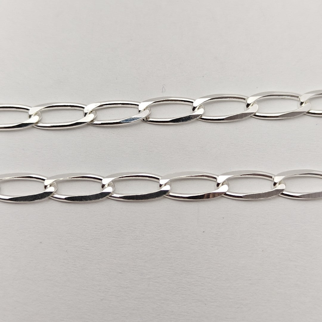 CADENA TEJIDO ESLABONES PLATA .925 60 CM 10.7 GR (NUEVO)