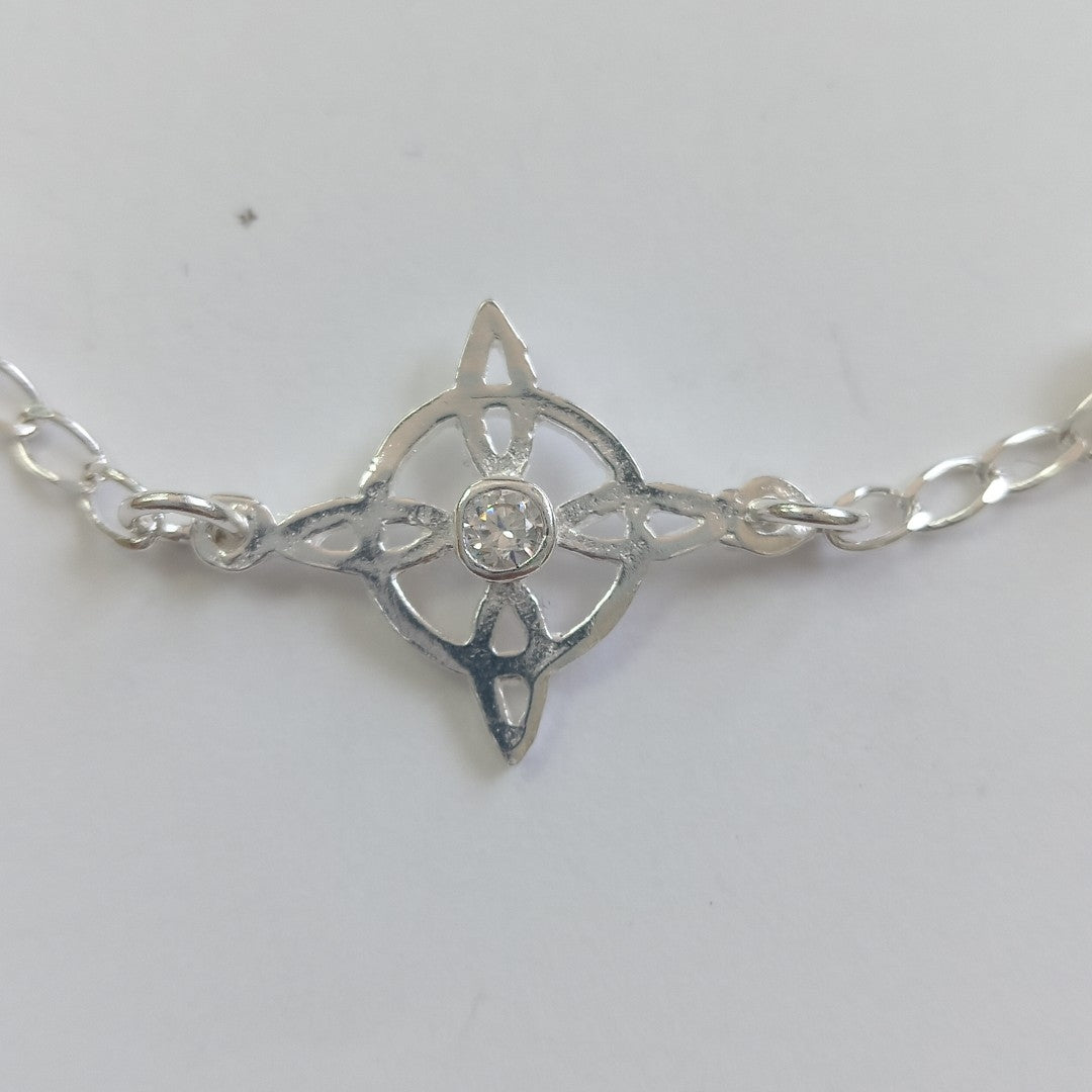 PULSERA TEJIDO ESPECIAL PLATA .925 18 CM 2.9 GR (NUEVO)