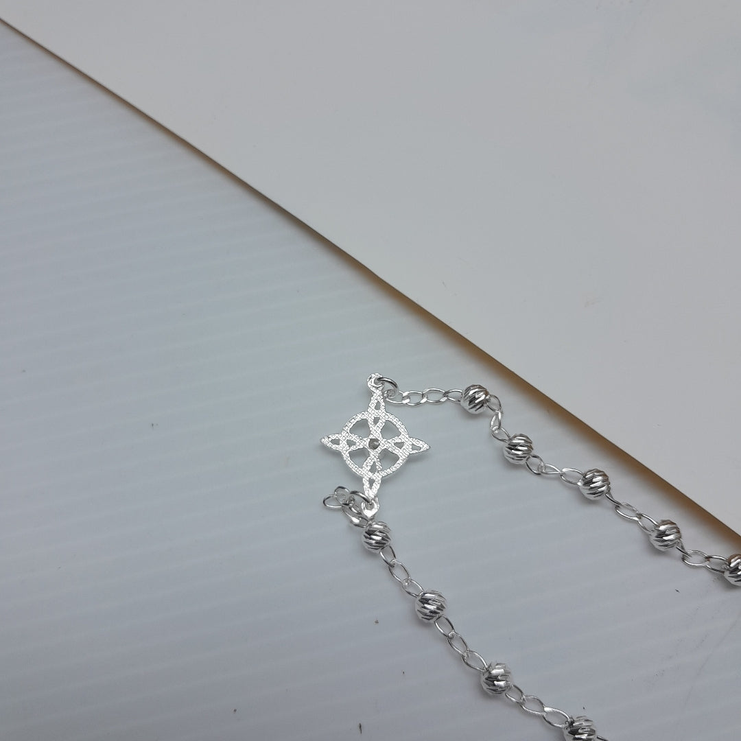 PULSERA TEJIDO ESPECIAL PLATA .925 18 CM 2.9 GR (NUEVO)