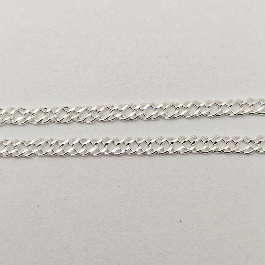 CADENA TEJIDO ESLABONES PLATA .925 55 CM 4.2 GR (NUEVO)