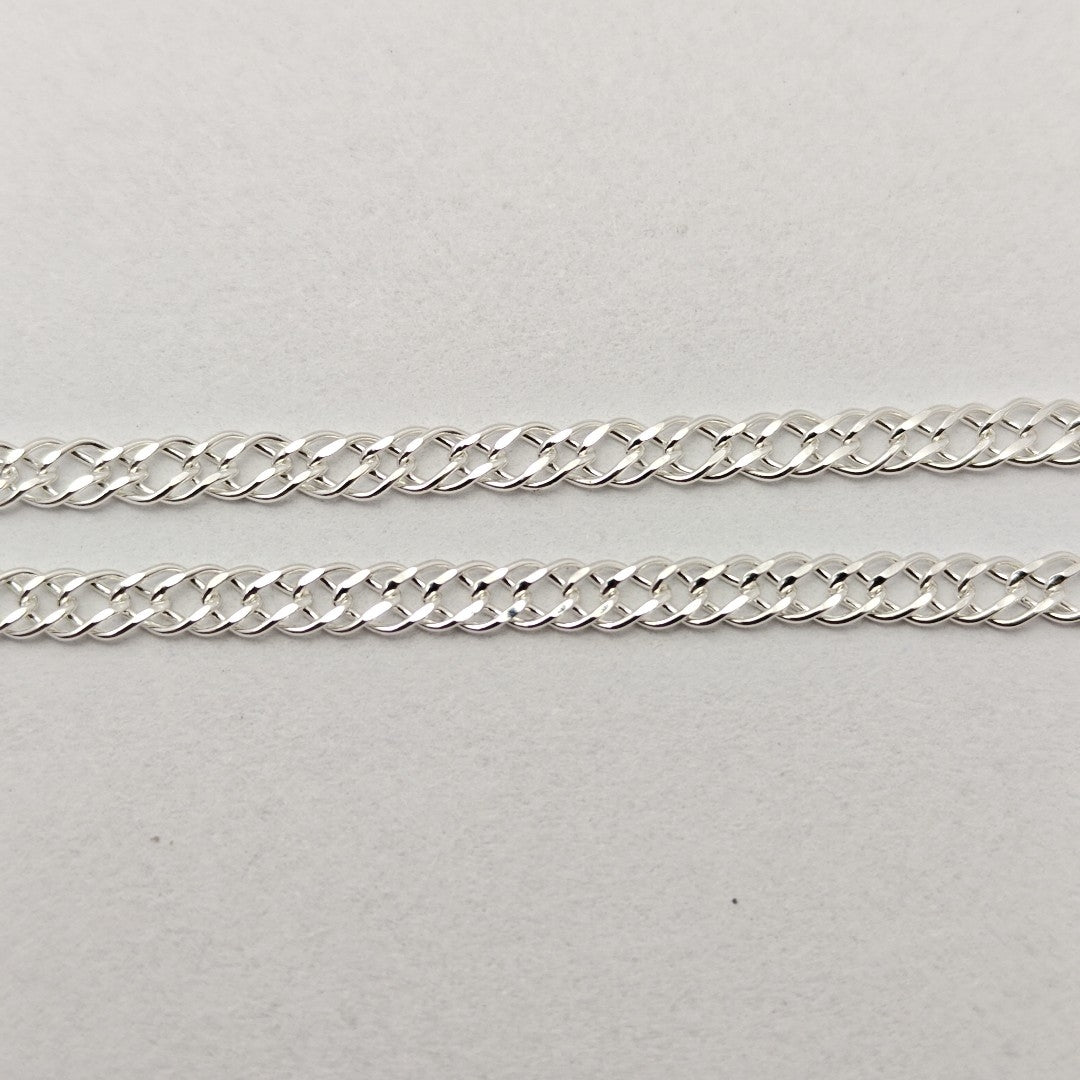 CADENA TEJIDO ESLABONES PLATA .925 55 CM 4.2 GR (NUEVO)